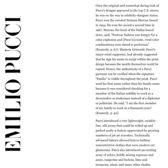 Emilio Pucci-U.S. Educated, History Of, Italy’s ⭐️ - Picture 13 of 13